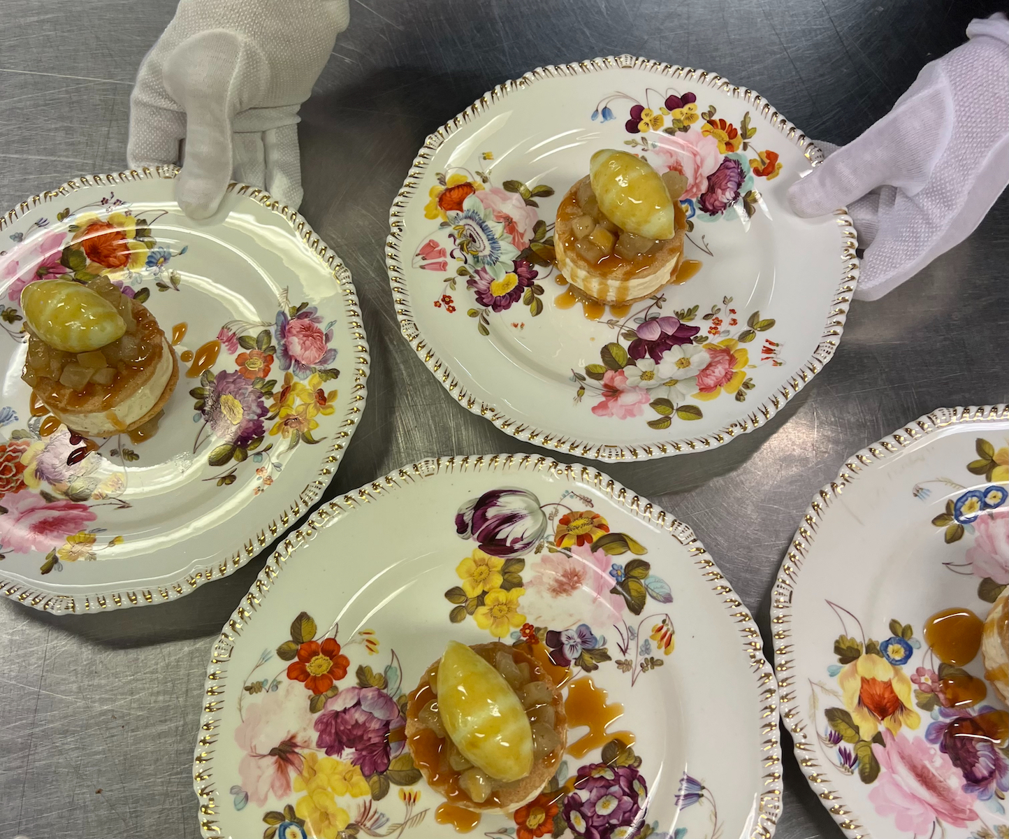 Apple sorbet, calvados parfait